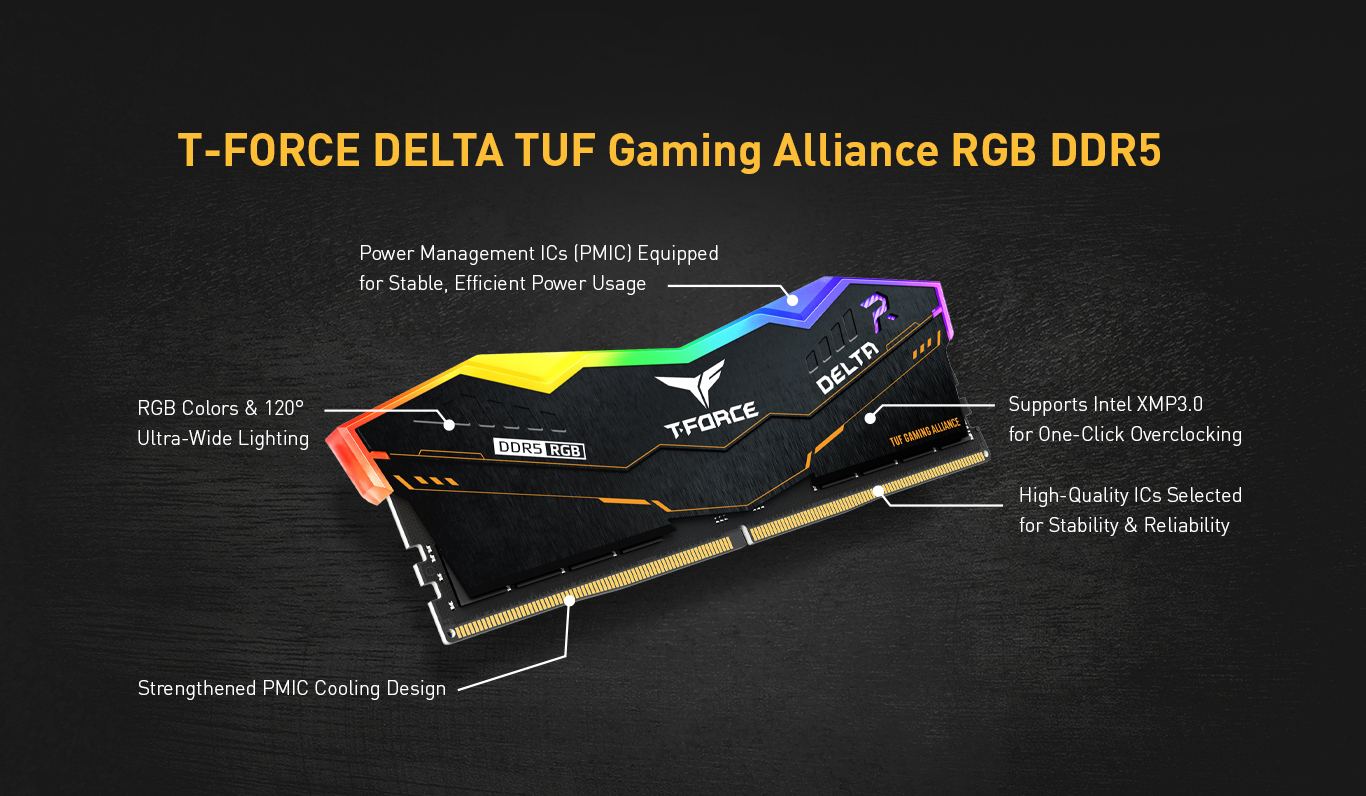 Team T-Force Delta TUF Gaming Alliance RGB 32GB (2 x 16GB) 288-Pin PC